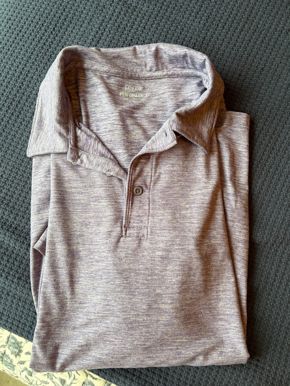J. Crew Performance Polo in Heathered Lavender